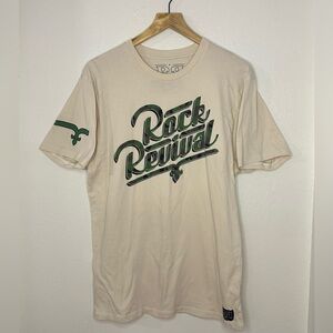 Rock Revival RR Men’s Short Sleeve Beige Camo T-Shirt Sz Large